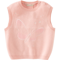 David Bella Girls Sweater Vest 2024 New Autumn Baby Sweater Top Childrens Style Vest