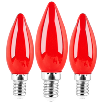 LED red bulb E12 for Buddha gods small lotus 14 bulb candlestick electric candle 27 God of Wealth lamp long-lasting wick