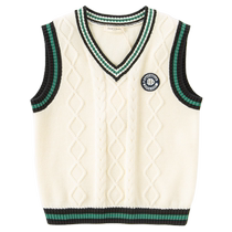 ()戴维贝拉2024春秋新款童装男童背心中大童马甲儿童坎肩