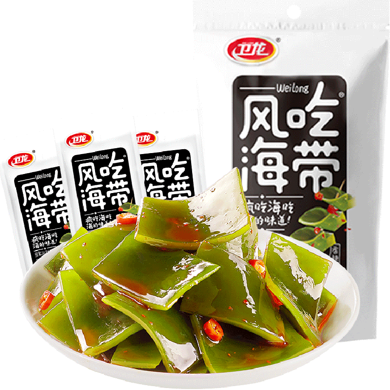 Weilong spicy snacks kelp snacks low fat and low calorie