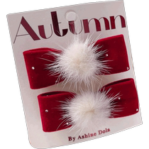 Childrens hair clip red velvet girls baby card for baby girls head decoration girl New Years New Years New Years hair decoration