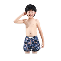 Xtep childrens swimming trunks boys 2024 new summer small medium and large children baby boys quick-drying double-layer professional swimming trunks