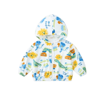 Yiqi baby baby coat hooded summer boy cardigan girl top summer childrens clothing childrens clothing summer clothing