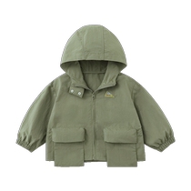 Qiqi Bear Baby Three-Proof Jacket Spring and Autumn Boys 2024 New Spring Jacket Windbreaker Childrens Mountain Series Outdoor