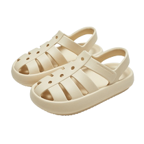 Optimized Roman shoes that can be worn outside summer womens soft-soled anti-slip non-stinky foot sandals and slippers for couples eva Baotou hole shoes