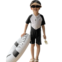Yuyingfang childrens swimsuit boys 2024 color matching one-piece quick-drying swimsuit baby beach vacation seaside swimsuit