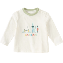 (Same style in the mall) David Bella childrens long-sleeved T-shirt 2024 boys new autumn clothing male baby pure cotton top