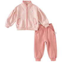 David Bella 2024 Spring and Autumn New Girls Sports Suit Childrens Jacket Baby Pants Two-piece Set