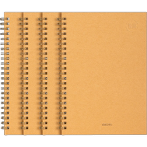 Deli notebook sub-coil notebook A5B5 notepad kraft paper spiral notebook for students to use