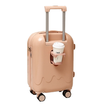 Suitcase femme 20 pouces légère tonalité universelle robuste pull bar case mignonne glace crème glacis valise mot de passe