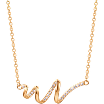 Fanci范琦银饰 水波纹线怦然心动项链女小众设计生日礼物送女友