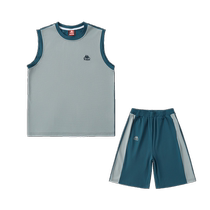 Kappa breathable and sweat-wicking boys quick-drying suit 2024 summer childrens basketball vest sports shorts training clothes