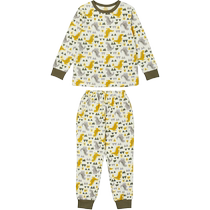 Qianquhui childrens clothing autumn and winter boys and girls baby pajamas cute printed polar fleece home clothes set