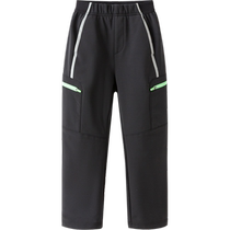 Balabala childrens pants boys trousers winter medium and large childrens loose casual pants fashionable sports plus velvet and cool