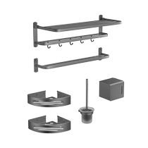 JOMOO towel rack space aluminum bathroom five-piece set towel bath towel storage rack bathroom pendant rack