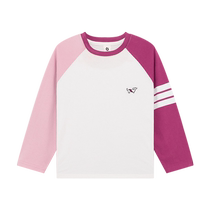 Zuoxi childrens clothing girls T-shirt long-sleeved childrens pure cotton autumn clothing 2024 new style girls autumn bottoming clothes