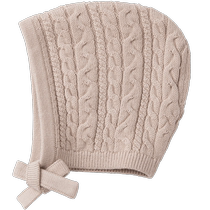 Guiqi Bear Newborn Baby Ear Protective Fetal Hat Autumn and Winter Newborn Baby Protective Fontanelle Hat Going Out Knitted Warm Hat