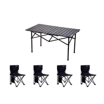 Shangbaijia outdoor table and chair set folding portable table and chair portable folding chair folding table picnic camping equipment