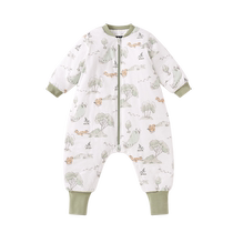 Pure cotton era newborn baby sleeping bag anti-jump autumn and winter pure cotton baby childrens split-legged anti-kick quilt universal for all seasons