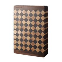 Chu Dahuang checkerboard cutting board household rubber solid wood cutting board kitchen thickened cutting board fruit sticky board chopping board
