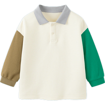 (College style) Mini Balabala skin-friendly breathable top for boys and girls 2024 autumn new long-sleeved T-shirt