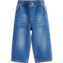 Mark Jenny Spring Clothing 2024 New Girl Fashion Pure Cotton Narrow - mounted Jeans Child Pants