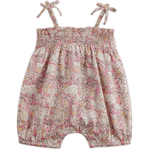 (Mark Jenny Rufu) Baby Infant Pure Cotton Suspender Jumpsuit Summer Clothes 2024 New Style