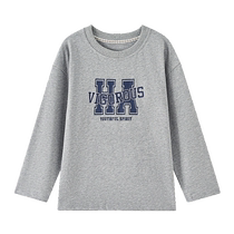Ueki childrens clothing American retro boys T-shirts 2024 new childrens clothes autumn middle and large childrens T-shirt tops trendy