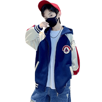 Yibeitong Boys Jackets Spring and Autumn 2024 Big Childrens Autumn Clothes Fashionable Childrens Baseball Uniforms Boys Tops