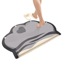 Dajiang bathroom absorbent floor mat household cute door mat bathroom absorbent non-slip mat toilet door mat