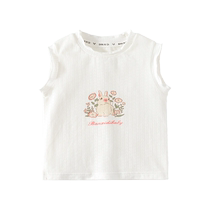 Banxidi girls vest sling summer thin new style baby girl sleeveless top outer wear summer childrens T-shirt