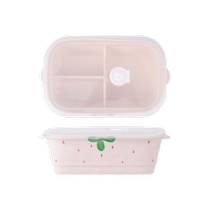Perssons cute ceramic lunch box with lid separate lunch box for students and office workers portable fresh-keeping bowl lunch box