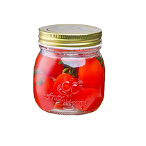 BJ Baijie glass sealed jar honey bottle soaked wine pickle jar storage jar salad jar with lid 6 pieces 300ml