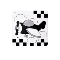 October Crystal Visual Stimulation Card Newborn Early Education Black and White Card Color Card Baby Flash Card Baby Training Tracking