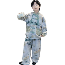Ybetong Boy State Wind suit Spring clothing 2024 new childrens clothes New Chinese two sets of baby spring and autumn clothes