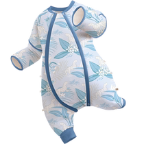 ibaby constant temperature split-leg sleeping bag anti-kicking quilt childrens sleeping bag autumn and winter thickened jumpsuit