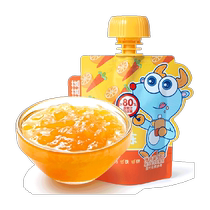 Fawn blue original fruit juice mineral absorbable jelly carrot orange flavor childrens snack brand 60gX1 bag