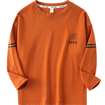 (Single piece) Little Elephant Ham childrens clothing boys spring long-sleeved T-shirt pure cotton medium and large childrens spring and autumn bottoming shirt