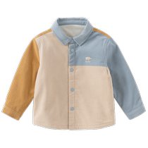 David Bella Boys Corduroy Shirt 2024 Winter New Style Childrens Plush Shirt Baby Style Jacket