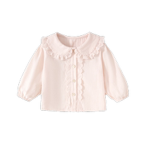Banxidi Girls Shirts Autumn Clothes 2024 New Fashionable Baby Tops Childrens Shirts Spring and Autumn Childrens Doll Shirts