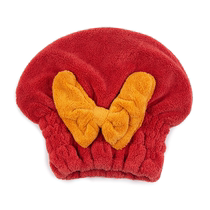 Bow dry hair cap super absorbent and quick-drying coral velvet princess shower cap for women thickened dry hair towel blow-free turban