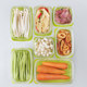 ກ່ອງເກັບຮັກສາຕູ້ເຢັນ Camellia crisper food grade sealed plastic fruit and vegetables with lid 1.2L*2 pcs