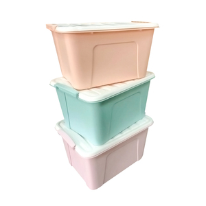 【猫超】58L加厚大号带滑轮收纳箱