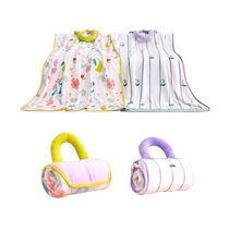 LOVO Home Textile Two-in-One Pillow Blanket Nap Blanket Velvet Blanket Cover Blanket Shawl Blanket Office Home Outing