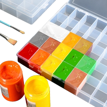 Gouache paint box 36 grids large capacity oil painting acrylic 48 grids watercolor small grids 24 grids color box sealed and transparent