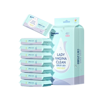 Deyou Private Care Wet Wipes Womens Private Parts Care Cleaning Packet Portable Hygienic Mini Wet Wipes 6 Pieces 8 Packs