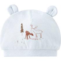 Tongtai baby fetal cap pure cotton 0-3 months newborn protective fontanel cap newborn hat baby double-layer windproof cap