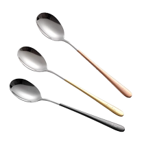 onlycook 304 stainless steel spoon non-fading soup spoon watermelon spoon rice spoon long handle dessert spoon mixing spoon
