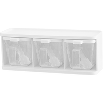 Story of Home Seasoning Jar Multifunctional Combination Pack Creative Sugar Salt Chicken Essence Three-compartment Storage Box Home Set 802