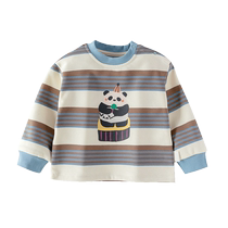 Happy Bear Boys Autumn Casual Tops New Childrens Clothes Childrens Spring and Autumn Clothes Baby Autumn Long Sleeve T-Shirts